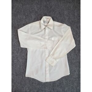 Monte Carlo Dress Shirt Boys 16 White Long Sleeve Button Down Cotton Blend